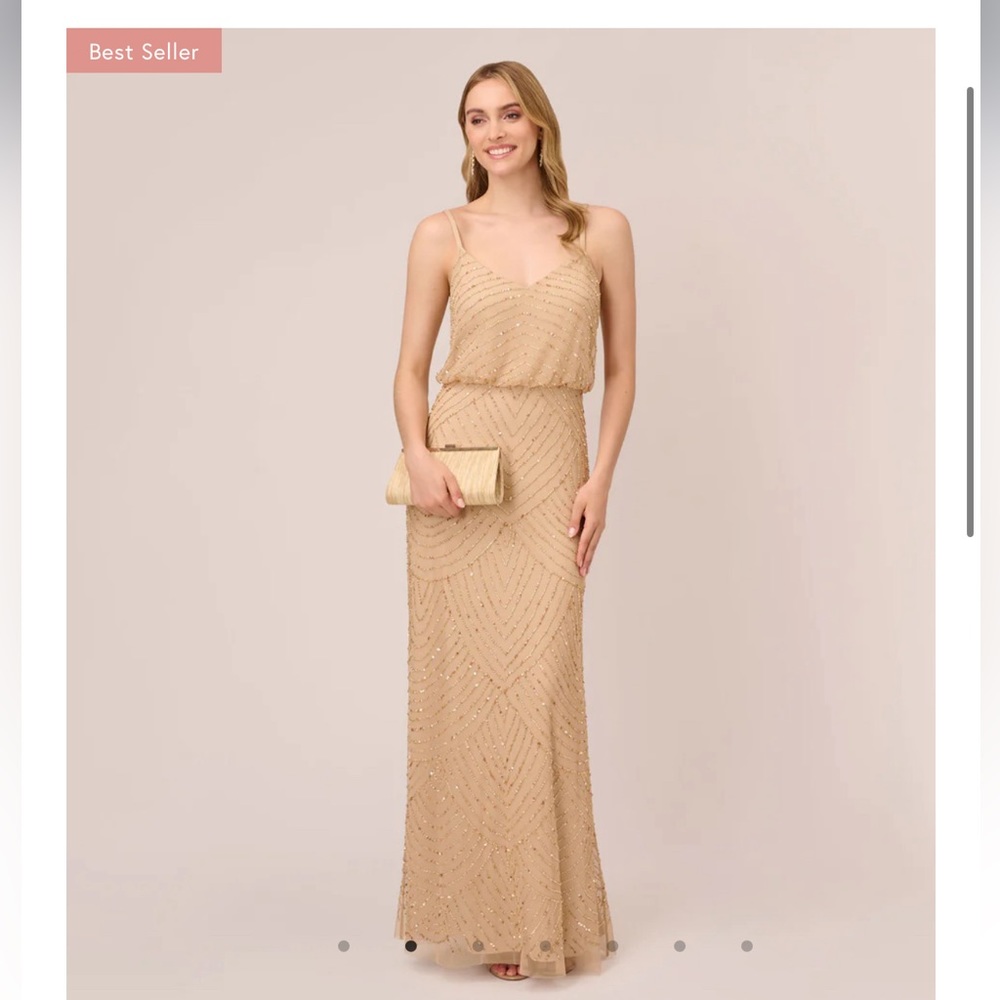 Adrianna Papell art deco dress size 0P NWOT